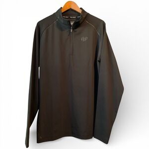 Vice Golf Mens Quarter Zip Pullover Black Performance Golf Top Size Medium